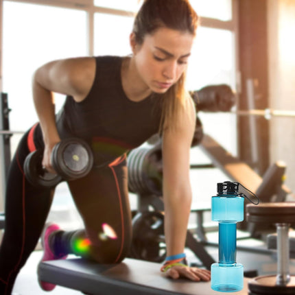 JWDX Portable Kettle Clearance, Water Bottle Multifunctional Water Bottle Dumbbell Shaped Drinking Bottles Leakproof Bottle Drinking Bottle for Gym School Cycling Outdoor Sports and Capacity Blue.
