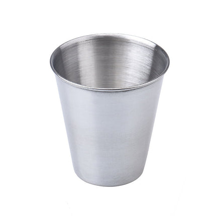 JWDX Wine Glass, 4 Small Wine Glasses with Sleeves, 4 Stainless Mug Tea Coffee Set Camping Steel Drinking Tumbler Cup of Glass and Bottle Z3-F.
