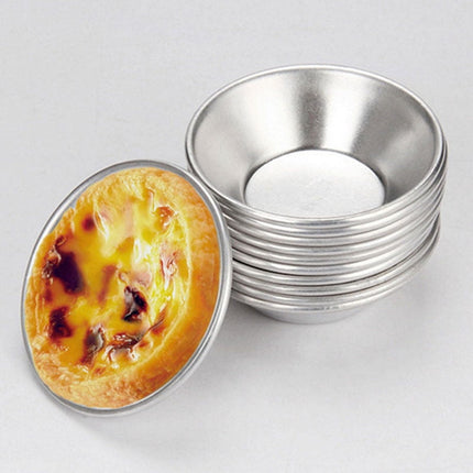 25 Pack Egg Tart Molds Tiny Pie Tartlets Dessert Mold Pans Tin Puto Cup Bakeware Muffin Cupcake Cake Cookie Mold Baking Tool, Round Resuable Nonstick.