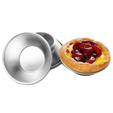 25 Pack Egg Tart Molds Tiny Pie Tartlets Dessert Mold Pans Tin Puto Cup Bakeware Muffin Cupcake Cake Cookie Mold Baking Tool, Round Resuable Nonstick.