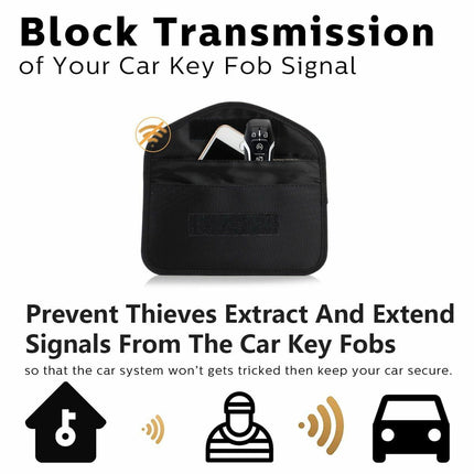 Faraday Bags for Phones, Cell Phone Signal Blocking Bag, RFID Phone Case,Faraday Bag for Phone & Key Fob(2 Pack).