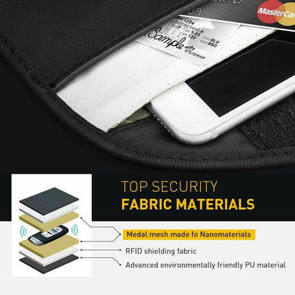 Faraday Bags for Phones, Cell Phone Signal Blocking Bag, RFID Phone Case,Faraday Bag for Phone & Key Fob(2 Pack).