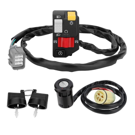 M MATI Handlebar & Key Switch Kit for Honda Rancher 350 TRX350TM TRX350FM 2000-2005 Manual Shift.