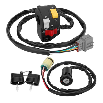 M MATI Handlebar & Key Switch Kit for Honda Rancher 350 TRX350TM TRX350FM 2000-2005 Manual Shift.