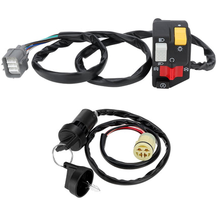 M MATI Handlebar & Key Switch Kit for Honda Rancher 350 TRX350TM TRX350FM 2000-2005 Manual Shift.