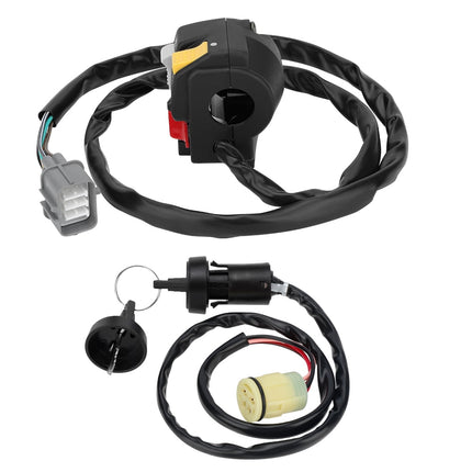 M MATI Handlebar & Key Switch Kit for Honda Rancher 350 TRX350TM TRX350FM 2000-2005 Manual Shift.