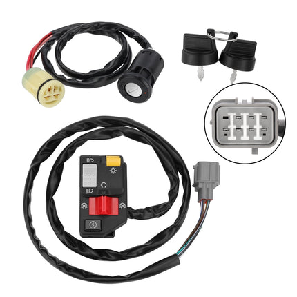 M MATI Handlebar & Key Switch Kit for Honda Rancher 350 TRX350TM TRX350FM 2000-2005 Manual Shift.