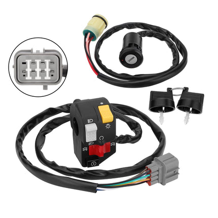 M MATI Handlebar & Key Switch Kit for Honda Rancher 350 TRX350TM TRX350FM 2000-2005 Manual Shift.