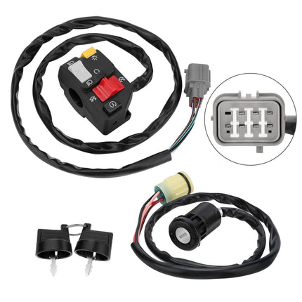 M MATI Handlebar & Key Switch Kit for Honda Rancher 350 TRX350TM TRX350FM 2000-2005 Manual Shift.