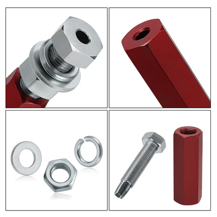 M MATI Quick Release Flag Pole Holder Red Hold 1/4' Flag Poles for ATV UTV Motorcycle Dirt Bike All Year,2Pcs.