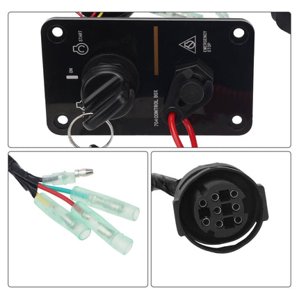M MATI Main Switch Panel Single Engine Key Switch Panel Assembly for Yamaha Outboard 704-82570-12-00 704-82570-08-00.