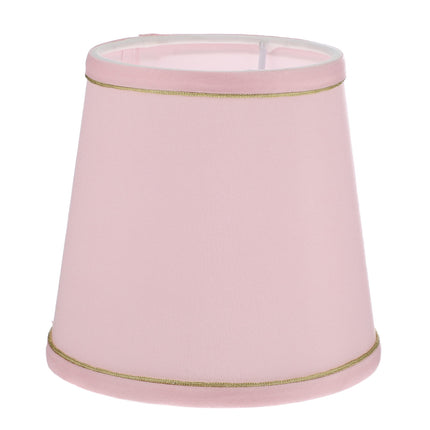 Ortofally Drum Lamp Shade Linen Fabric Lamp Cover Chandelier Lamp Shades for Chandeliers Lights Table Floor Wall Lamps Replacement 17.00X16.00X4.00CM Pink.