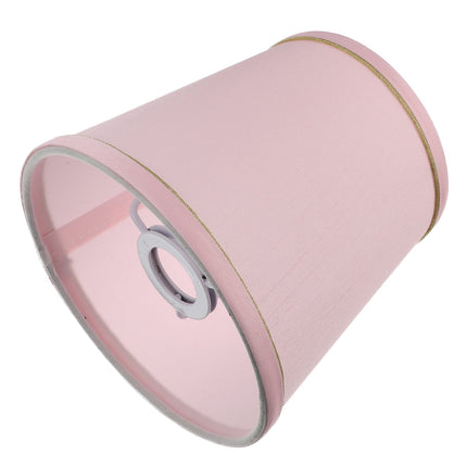 Ortofally Drum Lamp Shade Linen Fabric Lamp Cover Chandelier Lamp Shades for Chandeliers Lights Table Floor Wall Lamps Replacement 17.00X16.00X4.00CM Pink.