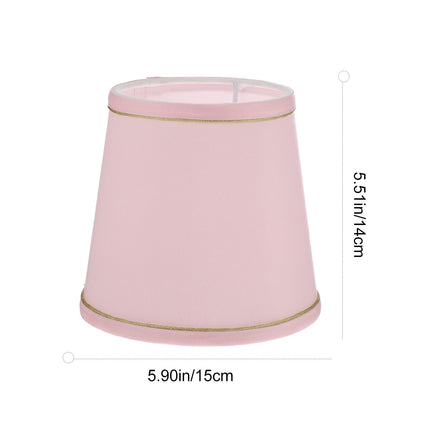 Ortofally Drum Lamp Shade Linen Fabric Lamp Cover Chandelier Lamp Shades for Chandeliers Lights Table Floor Wall Lamps Replacement 17.00X16.00X4.00CM Pink.