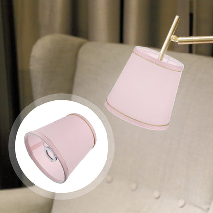 Ortofally Drum Lamp Shade Linen Fabric Lamp Cover Chandelier Lamp Shades for Chandeliers Lights Table Floor Wall Lamps Replacement 17.00X16.00X4.00CM Pink.