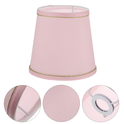 Ortofally Drum Lamp Shade Linen Fabric Lamp Cover Chandelier Lamp Shades for Chandeliers Lights Table Floor Wall Lamps Replacement 17.00X16.00X4.00CM Pink.