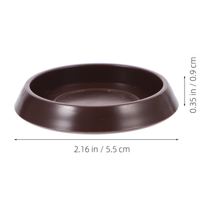Ortofally Round Furniture Castor Cup Set: 12pcs Non Skid Wheel Caster Cups Furniture Pad Floor Protectors Caster Cups 12.00X4.00X3.00CM Brown.