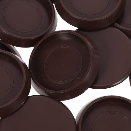 Ortofally Round Furniture Castor Cup Set: 12pcs Non Skid Wheel Caster Cups Furniture Pad Floor Protectors Caster Cups 12.00X4.00X3.00CM Brown.