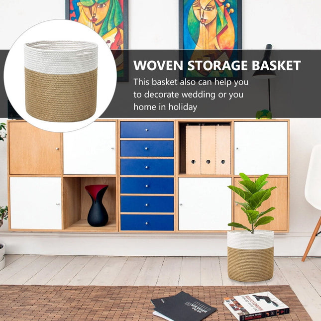 Ortofally Planter Basket Indoor Outdoor Garden Flower Pots Cover Containers Woven House for Succulents Flowers 45*16*20cm Assorted Color.