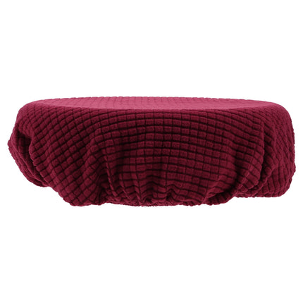 Ortofally Bar Stool Covers Stretchy Round Chair Covers Slipcover Washable Stool Cushion Elastic Bar Chair Covers Grey 27.5X17.5X6CM Dark Red.