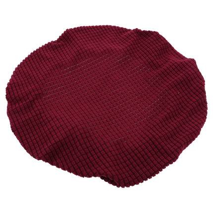 Ortofally Bar Stool Covers Stretchy Round Chair Covers Slipcover Washable Stool Cushion Elastic Bar Chair Covers Grey 27.5X17.5X6CM Dark Red.
