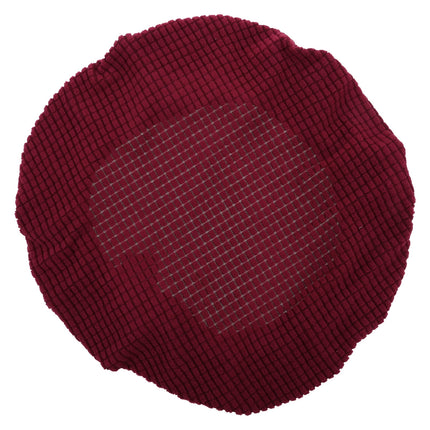 Ortofally Bar Stool Covers Stretchy Round Chair Covers Slipcover Washable Stool Cushion Elastic Bar Chair Covers Grey 27.5X17.5X6CM Dark Red.