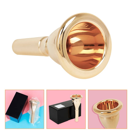 Ortofally Tuba Brass Tuba Great Gift for Tuba Replacement Tuba Parts 13. 3mm Musical Instrument Tuba Accessory 17.60X15.30X5.00CM Golden.