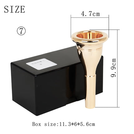 Ortofally Tuba Brass Tuba Great Gift for Tuba Replacement Tuba Parts 13. 3mm Musical Instrument Tuba Accessory 17.60X15.30X5.00CM Golden.