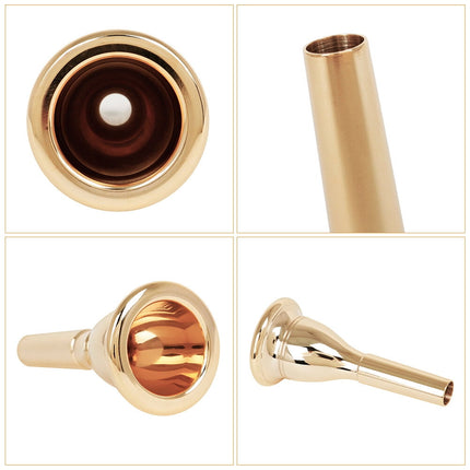 Ortofally Tuba Brass Tuba Great Gift for Tuba Replacement Tuba Parts 13. 3mm Musical Instrument Tuba Accessory 17.60X15.30X5.00CM Golden.