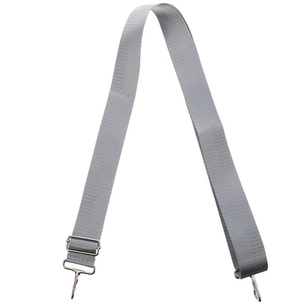 Ortofally Nylon Shoulder Strap, Bag Handbag Purse Replacement Strap, Adjustable Canvas Strap with Metal Hooks for Laptop Briefcase Messenger Bag/ Grey 150X3.8CM Gray.