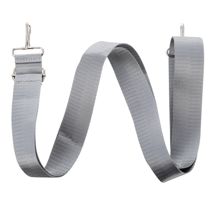 Ortofally Nylon Shoulder Strap, Bag Handbag Purse Replacement Strap, Adjustable Canvas Strap with Metal Hooks for Laptop Briefcase Messenger Bag/ Grey 150X3.8CM Gray.