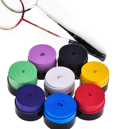 SWETRACE Tennis Racket Grip Tape Sticky Fabric 10Pack 1In 10pcs Assorted Color.