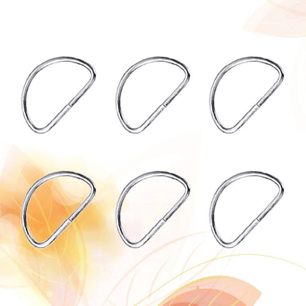 SWETRACE Handbag Hardware Small D Rings Multipurpose Metal for DIY Crafts Silver 20PCS Size 1 Silver.