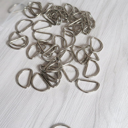 SWETRACE Handbag Hardware Small D Rings Multipurpose Metal for DIY Crafts Silver 20PCS Size 1 Silver.