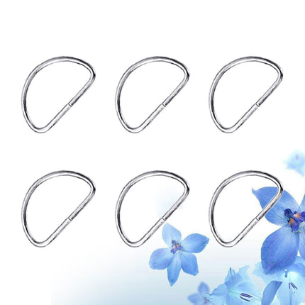 SWETRACE Handbag Hardware Small D Rings Multipurpose Metal for DIY Crafts Silver 20PCS Size 1 Silver.