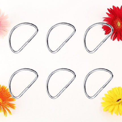 SWETRACE Handbag Hardware Small D Rings Multipurpose Metal for DIY Crafts Silver 20PCS Size 1 Silver.