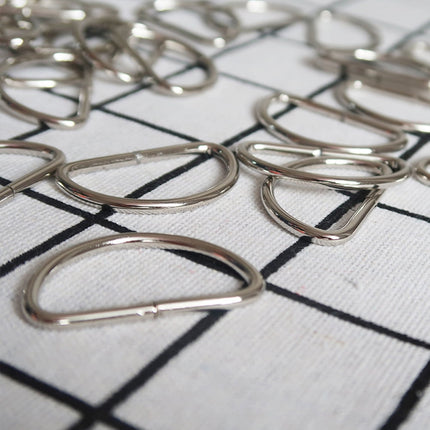 SWETRACE Handbag Hardware Small D Rings Multipurpose Metal for DIY Crafts Silver 20PCS Size 1 Silver.