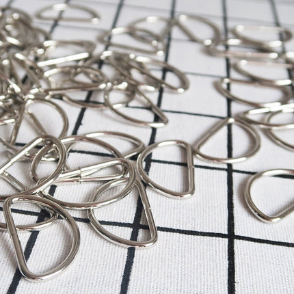 SWETRACE Handbag Hardware Small D Rings Multipurpose Metal for DIY Crafts Silver 20PCS Size 1 Silver.
