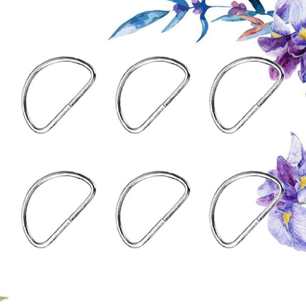 SWETRACE Handbag Hardware Small D Rings Multipurpose Metal for DIY Crafts Silver 20PCS Size 1 Silver.