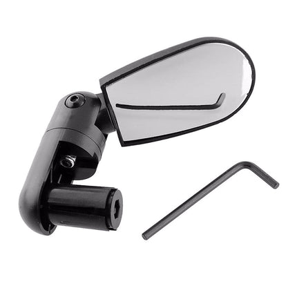 Ortofally 2pcs Universal Handlebar Rearview Mirror 360 Degrees Bike MTB Motorcycle Cycling Handlebar Plug Flexible Rear Mirror (Black) 13.00X8.00X2.50CM Black.