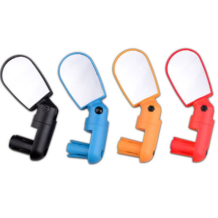 Ortofally 2pcs Universal Handlebar Rearview Mirror 360 Degrees Bike MTB Motorcycle Cycling Handlebar Plug Flexible Rear Mirror (Black) 13.00X8.00X2.50CM Black.