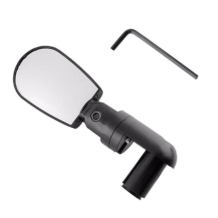 Ortofally 2pcs Universal Handlebar Rearview Mirror 360 Degrees Bike MTB Motorcycle Cycling Handlebar Plug Flexible Rear Mirror (Black) 13.00X8.00X2.50CM Black.