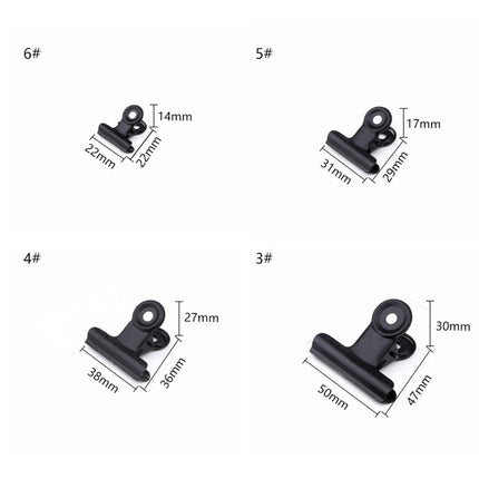 SWETRACE Coating Note Clips Rectangular Document Holding 15Pcs 2In 5*4.7cm Black.