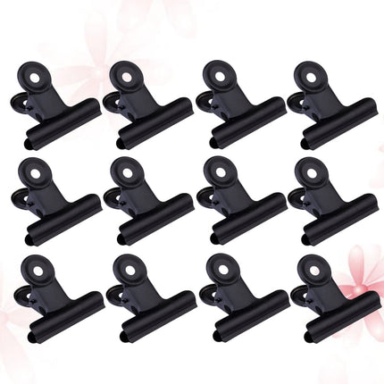 SWETRACE Coating Note Clips Rectangular Document Holding 15Pcs 2In 5*4.7cm Black.