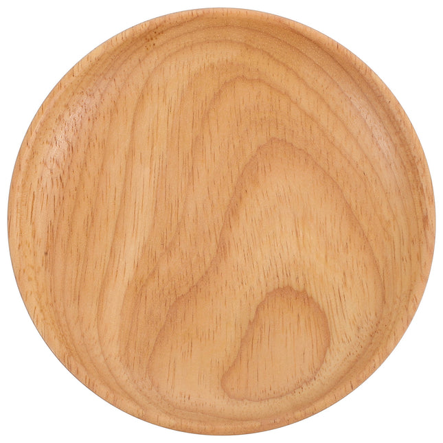 SWETRACE Flat Wooden Dinner Plate Beige For Wedding 1Pcs 4.9In 12.50X12.50X2.00CM Beige.