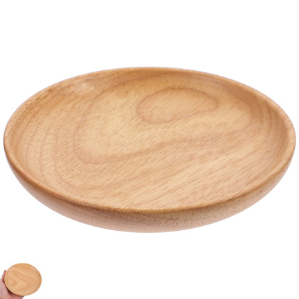 SWETRACE Flat Wooden Dinner Plate Beige For Wedding 1Pcs 4.9In 12.50X12.50X2.00CM Beige.