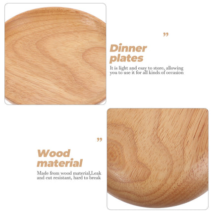 SWETRACE Flat Wooden Dinner Plate Beige For Wedding 1Pcs 4.9In 12.50X12.50X2.00CM Beige.