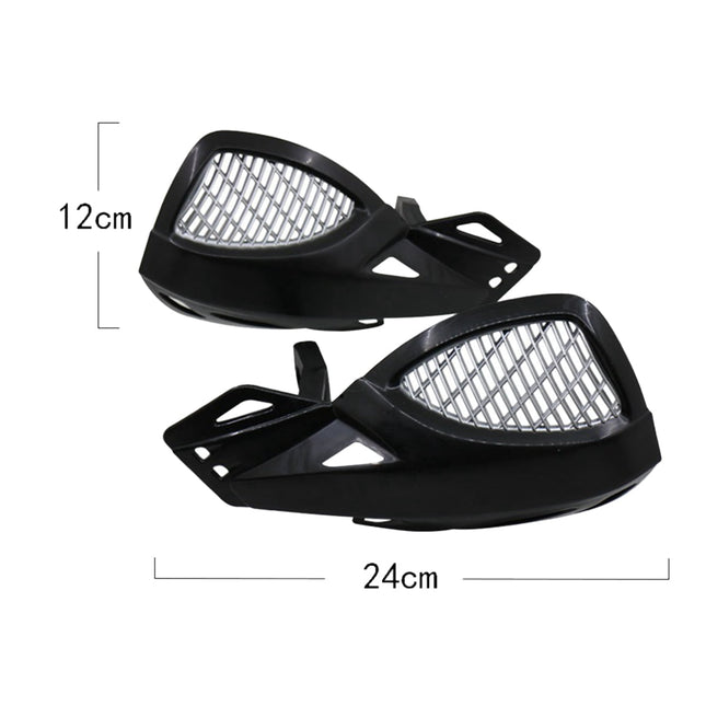 SWETRACE Protect Motorcycle Handlebars Motorbike Handguard Abs White 1 Pair 24.00X12.00X5.00CM Black.