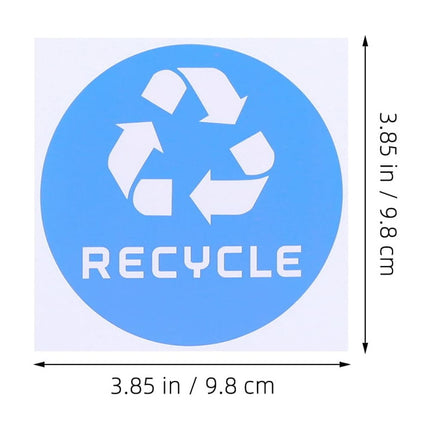 SWETRACE Trash Bin Sticker Multi PVC Adhesive Sticker 12Pcs Recycling Symbols Household Use.