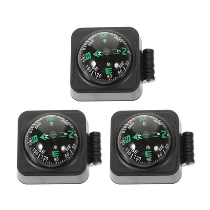SWETRACE Motorcycle Compass Round Multi ABS 3Pcs Simple Design Adjustable Direction.